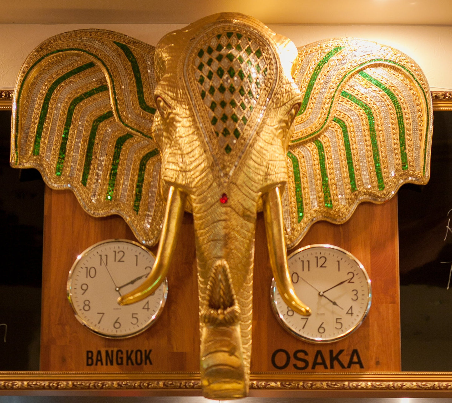 タイ 象の大型壁掛け調度品