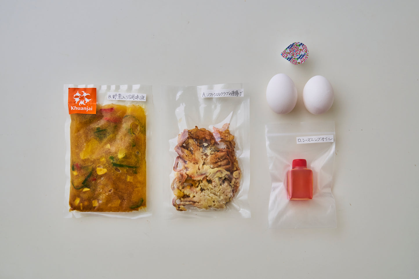 ソフトシェルクラブの卵カレー炒め(プーニムパットボンカレー)